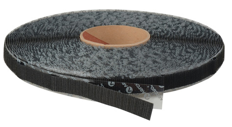 5/8" Wide Rubber Adhesive-Backed Hook Strip - 24" Length