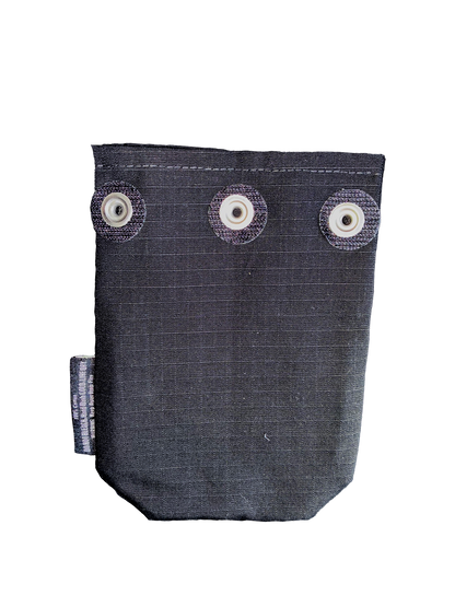 Black Ripstop Fabric Pocket